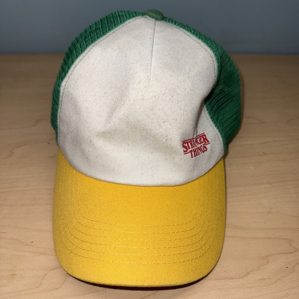 Snapback Hat Cap Stranger Things Adjustable Official Netflix Hat Green Yellow